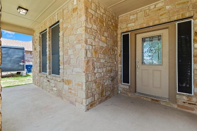 2302 N Ryan Dr, Copperas Cove, TX 76522 - entrance to property featuring stone siding and covered porch