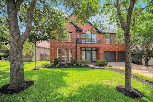 6601 Needham Ln, Austin, TX 78739 - view of front of property featuring concrete driveway, brick siding, and an attached garage