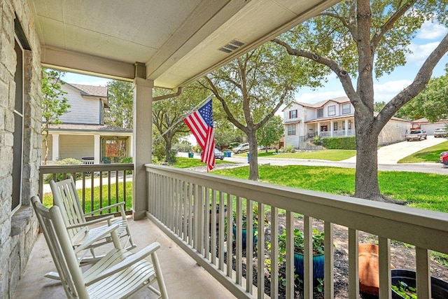 3502 Blackstone Run, San Antonio, TX 78259 - covered porch with a residential view