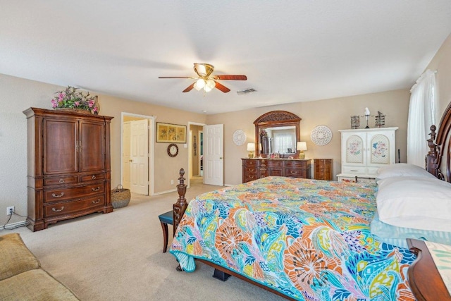3502 Blackstone Run, San Antonio, TX 78259 - bedroom featuring carpet and a ceiling fan
