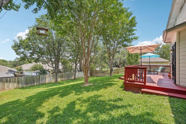3502 Blackstone Run, San Antonio, TX 78259 - view of yard featuring a wooden deck