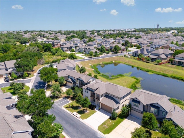 9305 Mcknight Loop Unit 4, Austin, TX 78717 - aerial perspective of suburban area with a large body of water