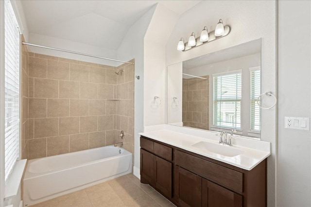 9305 Mcknight Loop Unit 4, Austin, TX 78717 - full bathroom featuring shower / washtub combination, vanity, and tile patterned flooring