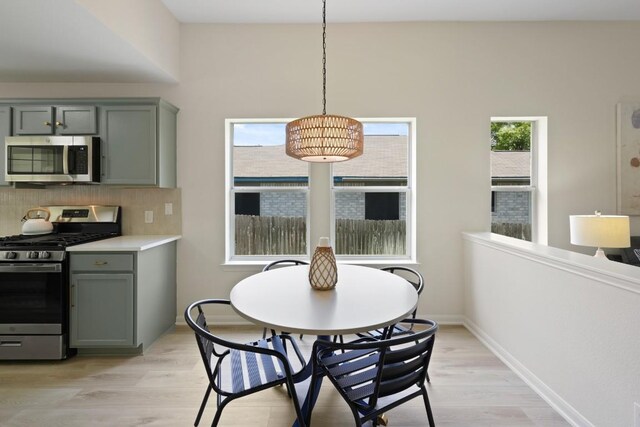 21017 Secretariat Ridge Ln, Pflugerville, TX 78660 - dining space with healthy amount of natural light and light wood finished floors
