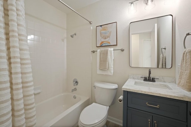 21017 Secretariat Ridge Ln, Pflugerville, TX 78660 - bathroom featuring shower / tub combo with curtain, toilet, and vanity