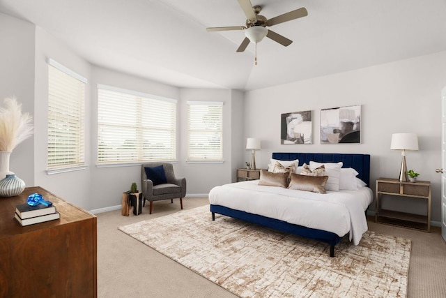 299 Diamond Point Dr, Dripping Springs, TX 78620 - carpeted bedroom with baseboards and a ceiling fan
