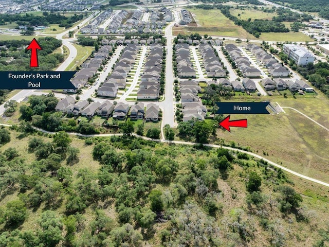 299 Diamond Point Dr, Dripping Springs, TX 78620 - aerial overview of property's location with nearby suburban area