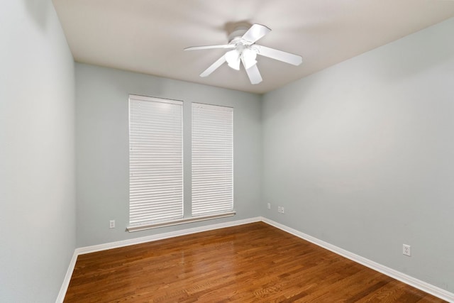 9501 Aire Libre Dr, Austin, TX 78726 - unfurnished room with a ceiling fan, baseboards, and wood finished floors