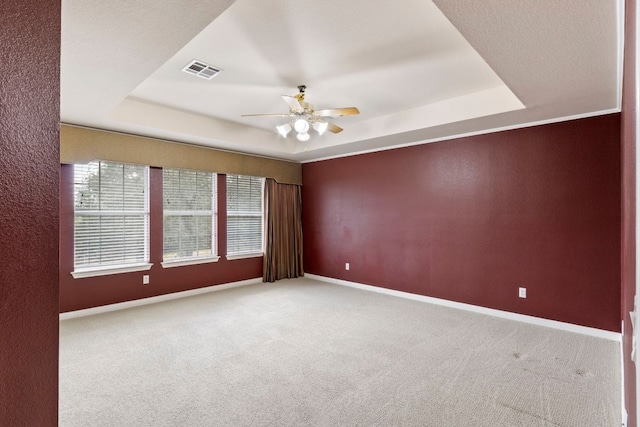 9501 Aire Libre Dr, Austin, TX 78726 - empty room featuring a raised ceiling, plenty of natural light, and carpet flooring