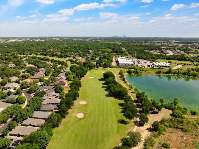 10833 Olympia Fields Loop, Austin, TX 78747 - aerial perspective of suburban area with a golf club and a nearby body of water