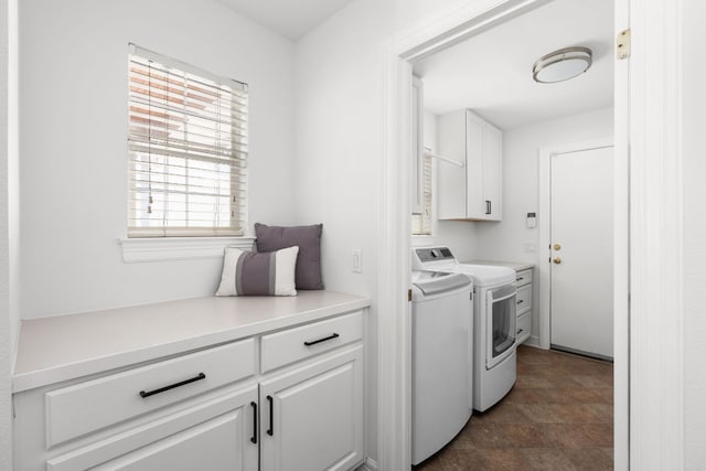 10833 Olympia Fields Loop, Austin, TX 78747 - washroom featuring independent washer and dryer and cabinet space