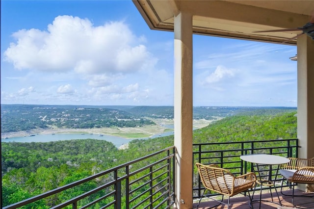 13902 Panorama Dr, Austin, TX 78732 - balcony featuring a water view