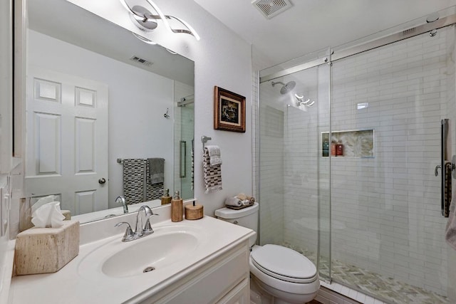 404 Riley Trl, Cedar Park, TX 78613 - bathroom with toilet, a shower stall, and vanity