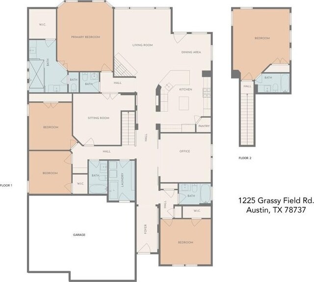1225 Grassy Field Rd, Austin, TX 78737 - floor plan / room layout