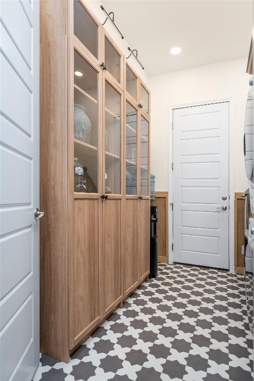 1225 Grassy Field Rd, Austin, TX 78737 - mudroom featuring tile patterned floors and wainscoting