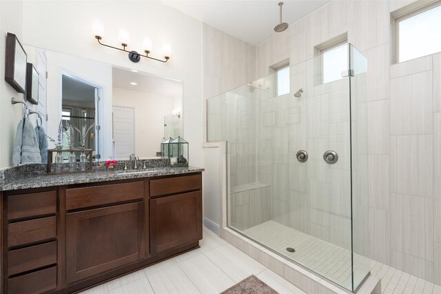 1225 Grassy Field Rd, Austin, TX 78737 - full bathroom featuring tiled shower, vanity, and tile patterned flooring