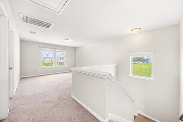 313 Pearl Way, Buda, TX 78610 - corridor featuring an upstairs landing and carpet
