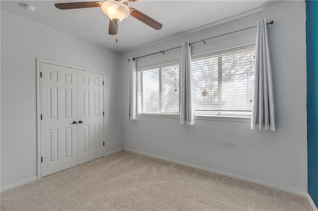 1911 Nelson Ranch Loop, Cedar Park, TX 78613 - unfurnished bedroom with carpet flooring, a closet, ceiling fan, and baseboards