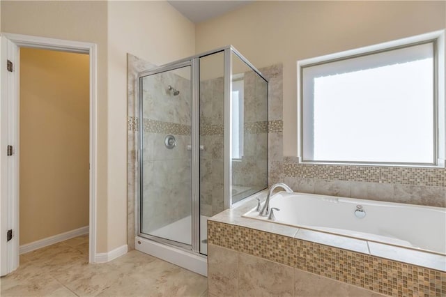 1911 Nelson Ranch Loop, Cedar Park, TX 78613 - full bath featuring a stall shower, a bath, and baseboards