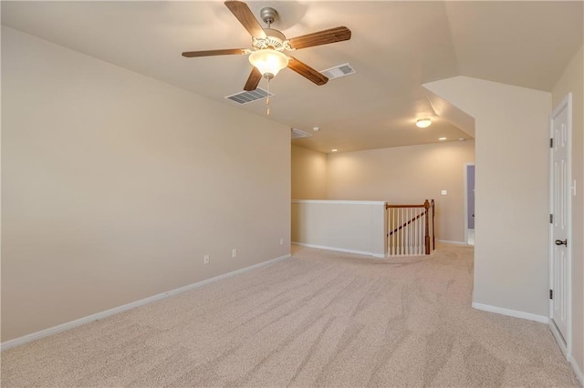 1911 Nelson Ranch Loop, Cedar Park, TX 78613 - spare room featuring light colored carpet, ceiling fan, and baseboards