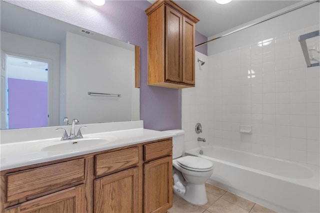 1911 Nelson Ranch Loop, Cedar Park, TX 78613 - full bath with vanity, toilet, tile patterned floors, and shower / bathtub combination
