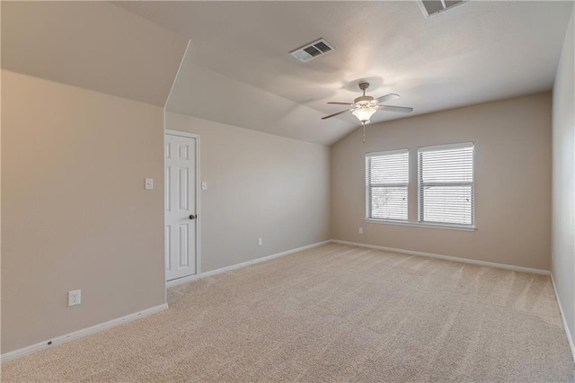 1911 Nelson Ranch Loop, Cedar Park, TX 78613 - unfurnished room featuring light colored carpet, baseboards, a ceiling fan, and lofted ceiling