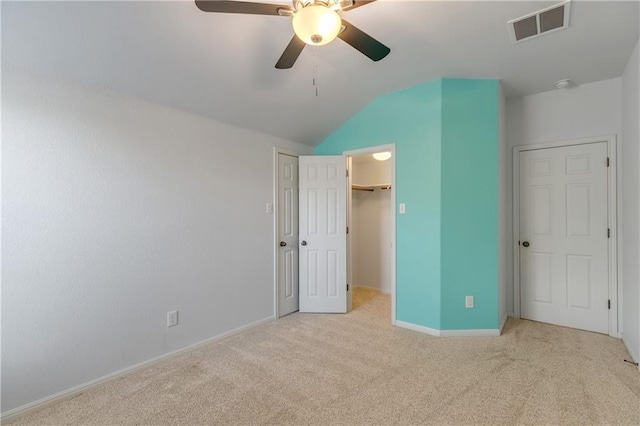 1911 Nelson Ranch Loop, Cedar Park, TX 78613 - unfurnished bedroom with carpet, lofted ceiling, baseboards, a ceiling fan, and a closet