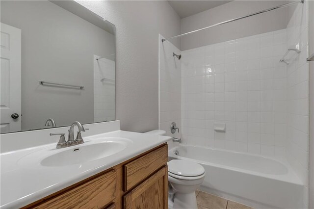 1911 Nelson Ranch Loop, Cedar Park, TX 78613 - full bath with toilet, vanity, bathtub / shower combination, and tile patterned flooring