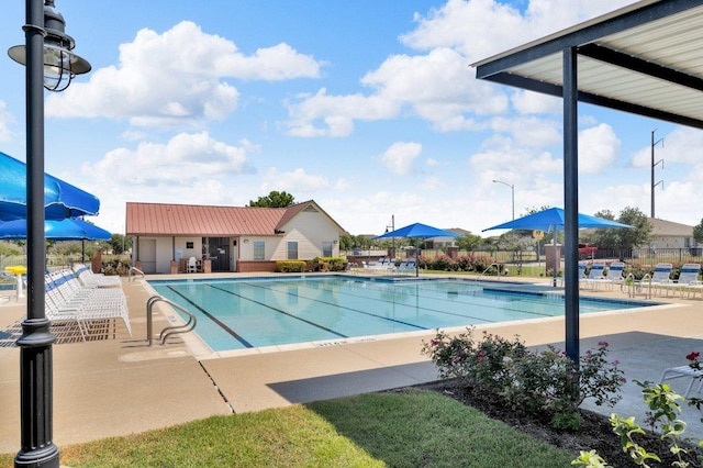 18909 James Carter Jr St, Manor, TX 78653 - community pool with a patio area