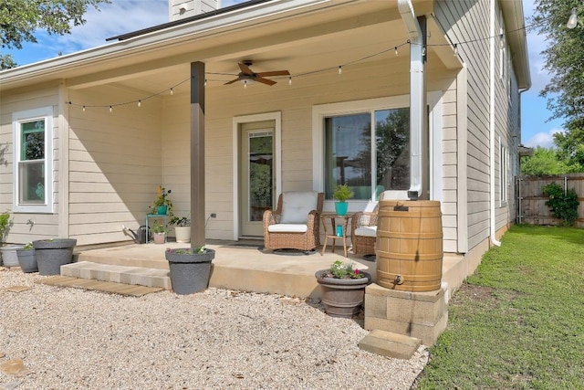 809 Bedford Ct, Georgetown, TX 78628 - view of patio / terrace featuring ceiling fan