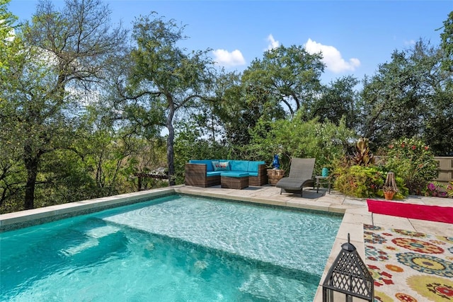 4305 Cliffwood Cir, Austin, TX 78759 - swimming pool featuring a patio and an outdoor hangout area