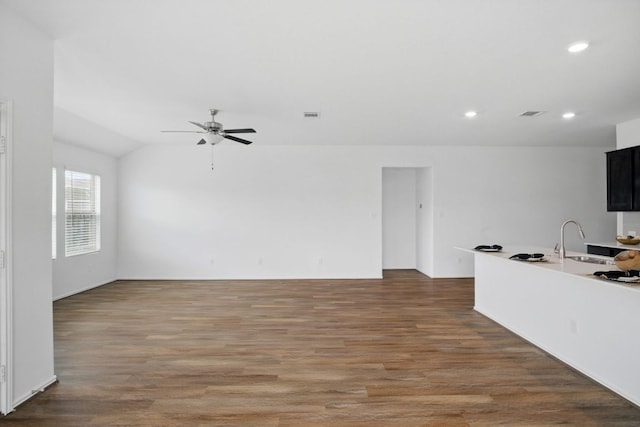 601 Sassafras St, Hutto, TX 78634 - living room with ceiling fan, light wood finished floors, and recessed lighting