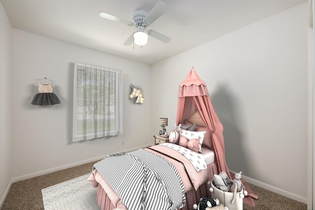 223 Keystone Loop, Kyle, TX 78640 - carpeted bedroom featuring baseboards and a ceiling fan