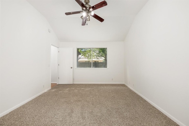 223 Keystone Loop, Kyle, TX 78640 - carpeted spare room featuring vaulted ceiling and ceiling fan