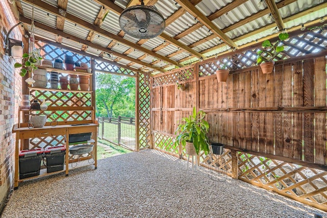 3610 Quiette Dr, Austin, TX 78754 - view of patio featuring ceiling fan