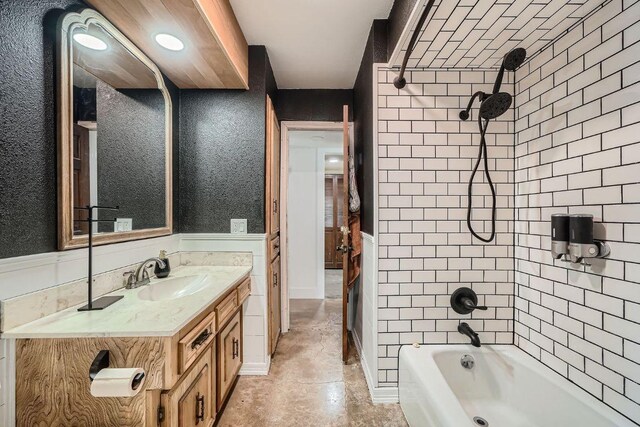3610 Quiette Dr, Austin, TX 78754 - bathroom with vanity and shower / washtub combination
