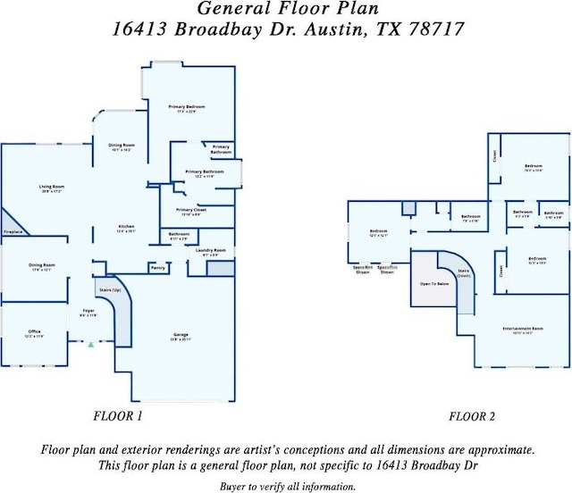 16413 Broadbay Dr, Austin, TX 78717 - home floor plan