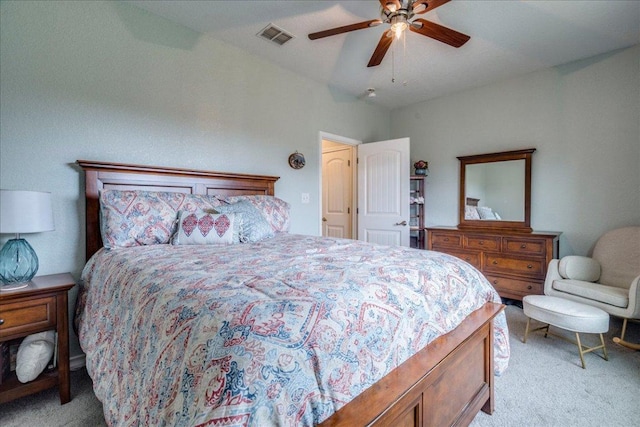 1033 Castleway Rd, New Braunfels, TX 78132 - bedroom with light colored carpet and ceiling fan