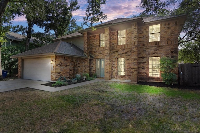 7915 Petaca Trl, Austin, TX 78729 - view of front of home featuring brick siding, an attached garage, and driveway
