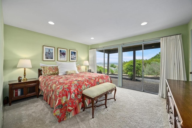 717 Mariner, Lakeway, TX 78734 - carpeted bedroom with access to exterior and recessed lighting