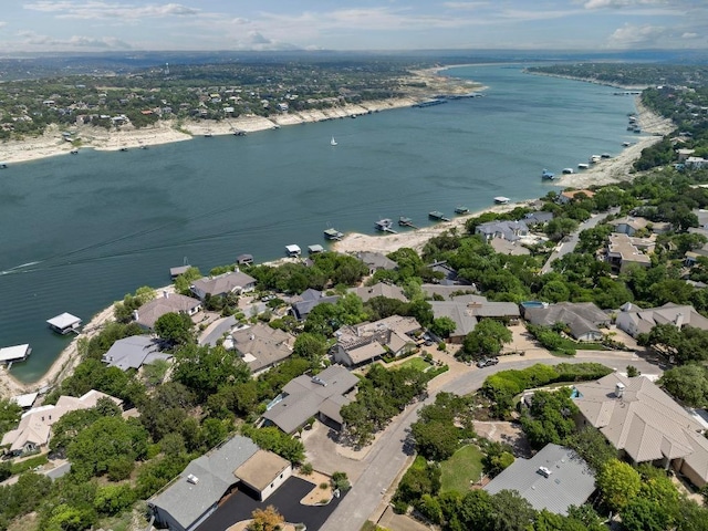717 Mariner, Lakeway, TX 78734 - aerial perspective of suburban area with a large body of water