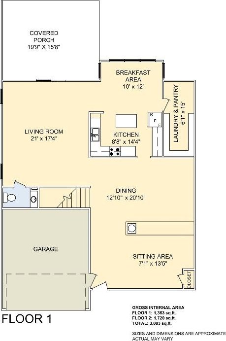 2105 Zeppelin Dr, Cedar Park, TX 78613 - view of floor plan / room layout