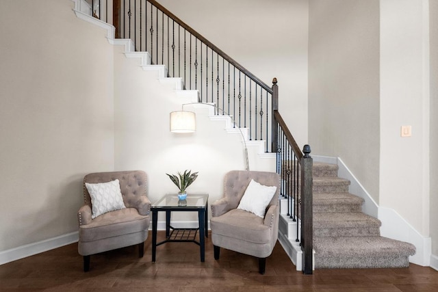143 Pink Granite Blvd, Dripping Springs, TX 78620 - staircase with wood finished floors and baseboards