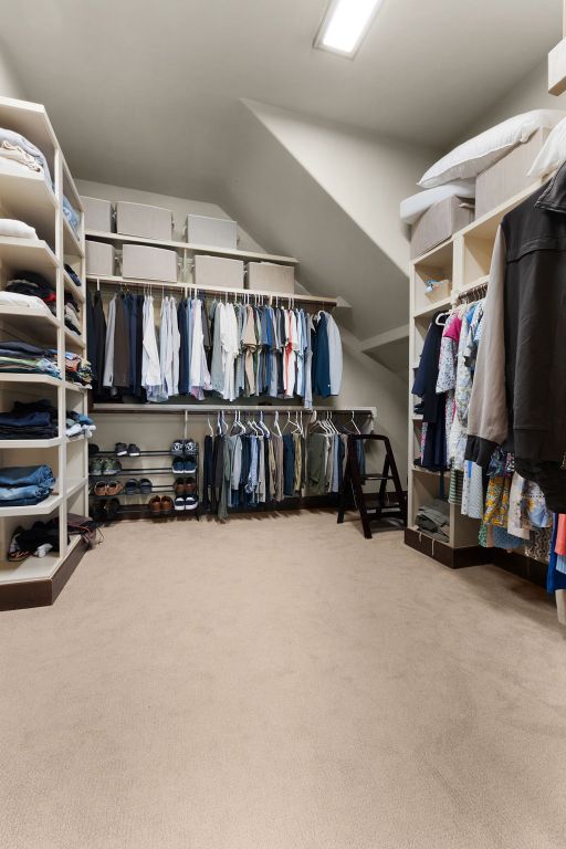2904 Kodiak Cv, Cedar Park, TX 78613 - walk in closet with carpet flooring and lofted ceiling