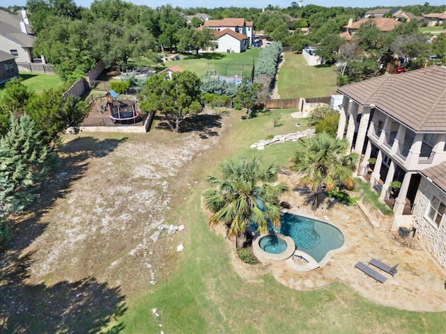 2904 Kodiak Cv, Cedar Park, TX 78613 - aerial view of property and surrounding area with a pool and nearby suburban area