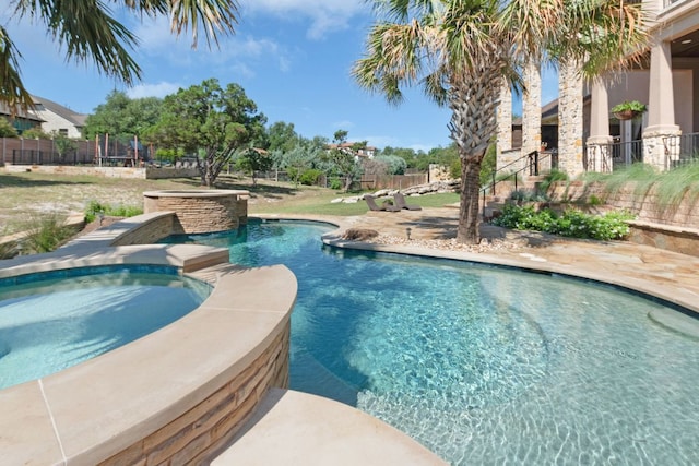 2904 Kodiak Cv, Cedar Park, TX 78613 - view of pool with a pool with connected hot tub