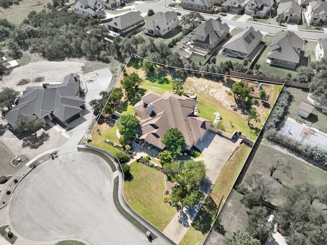 2904 Kodiak Cv, Cedar Park, TX 78613 - aerial perspective of suburban area featuring property boundaries highlighted