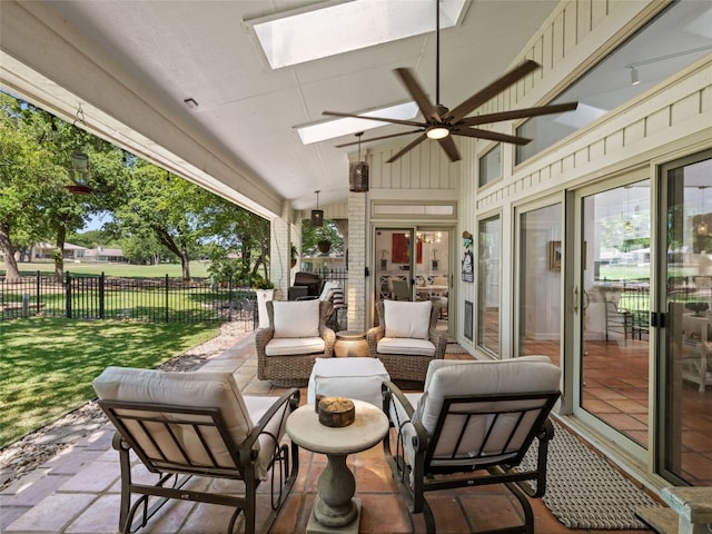 106 Southern Spur, Horseshoe Bay, TX 78657 - view of patio / terrace featuring ceiling fan