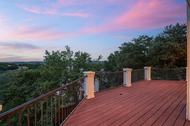 3404 Riva Ridge Rd, Austin, TX 78746 - view of deck at dusk