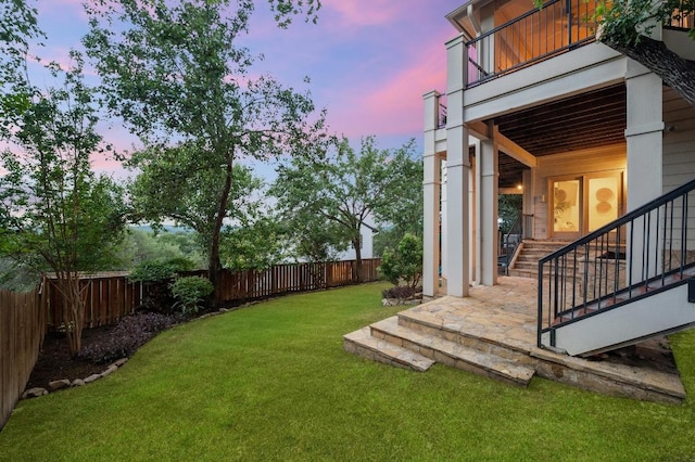 3404 Riva Ridge Rd, Austin, TX 78746 - view of yard with stairs and a patio